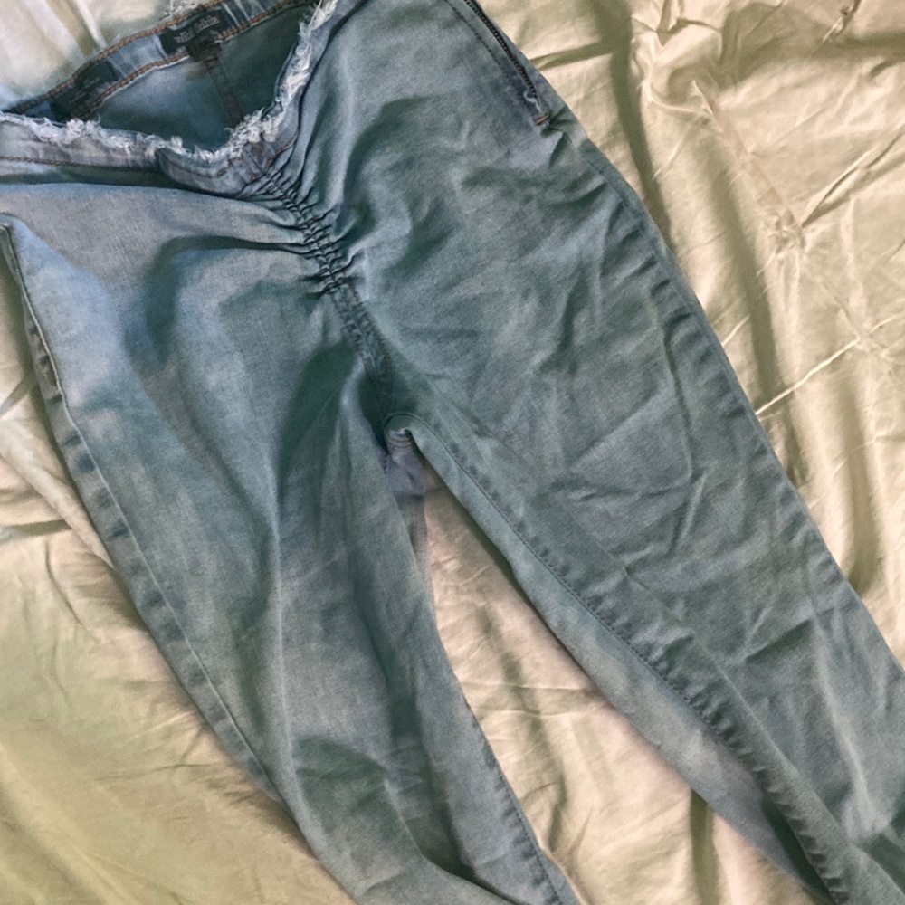 Light wash low rise flare jeans from wild fable.